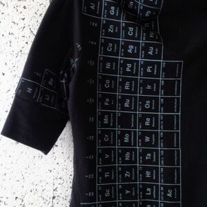 Smoking Lily Point Grey Periodic Table Boat Neck Dress Black + Turquoise